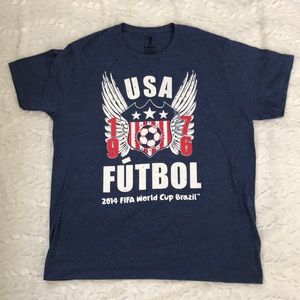 FIFA World Cup Soccer T Shirt Blue XL